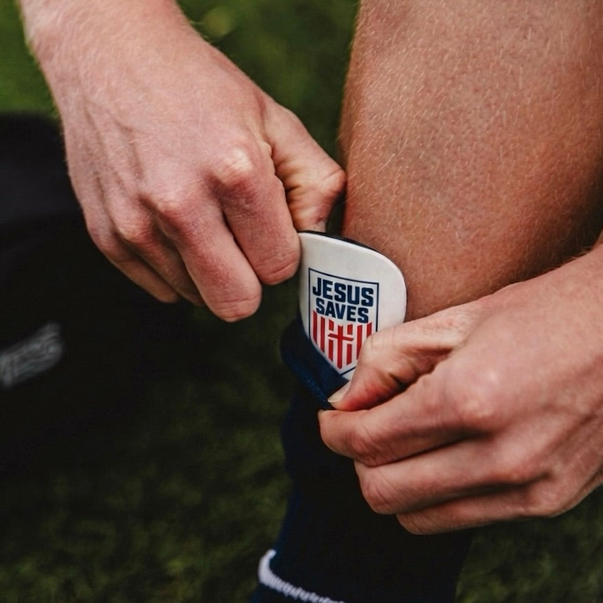 'JESUS SAVES' x USA MINI SHIN PADS